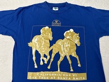 Vintage 1990s 90s California Cup VI Oak Trees Santa Ana Horse Race T-Shirt L NEW