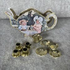 Vtg 1983 B. Shackman  Co Plastic Tea Set Complete Hong Kong Teapot Shape Box