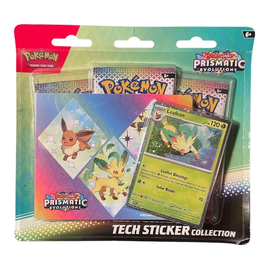 Brand New Tech Sticker Collection Prismatic Evolutions Pokemon Trading Card Game
