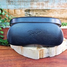 Ray Ban Sunglasses Eye Glasses Hard Clam Shell Black Faux Leather Case Only