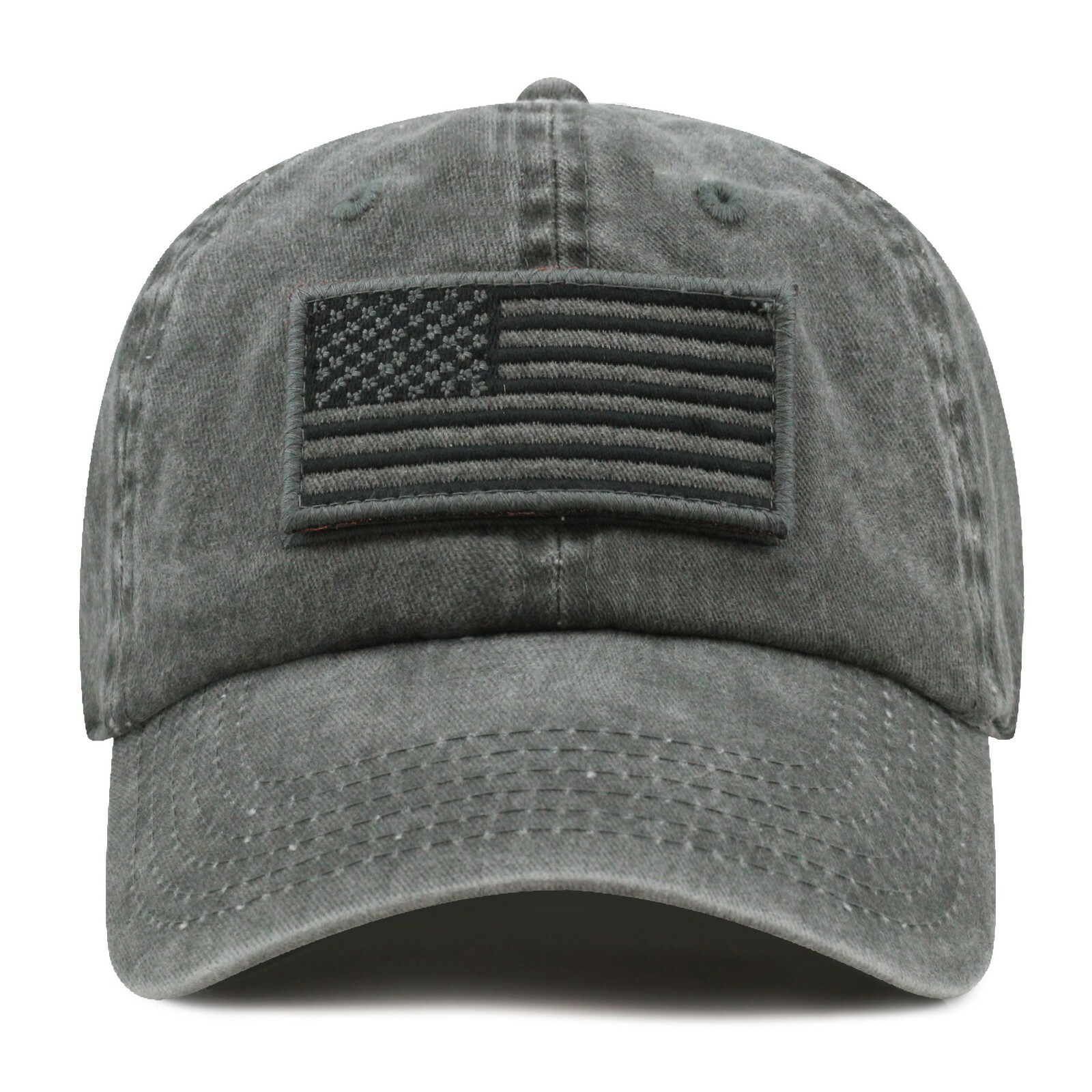 Cotton Cap -  The Hat Depot Cotton & Pigment Low Profile USA Flag baseball cap