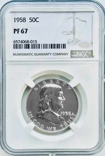 1958 Franklin Half Dollar - NGC PF67