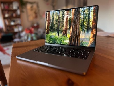 Apple MacBook Pro 14 Zoll (512GB SSD, M1 Pro, 16GB) Laptop - Space Grau -...