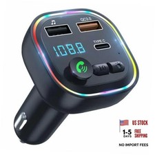 Wireless Car Adapter, USB-C Car Audio Transmitter with 40W Fast Charging,