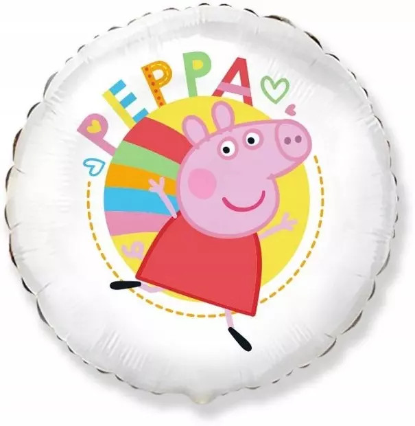 8435102316889 Balon Foliowy WINKA PEPPA Pig Party Bajka Urodziny Dekroacja 45cm