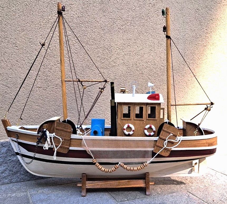 STOBOK Decorazione Nautica: Mini Barca In Resina Stile Mediterraneo Per Casa - 4