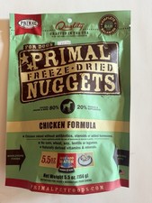 5.5 oz Primal Dog Freeze Dried Nuggets Chicken Best By 02/2026