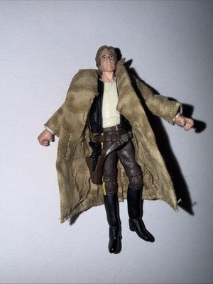 Vintage Hasbro 2004 Star Wars LFL HAN SOLO 3.75'' Action Figure Loose W/gun+coat