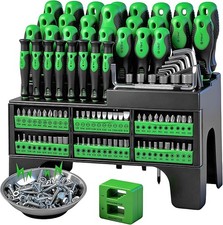 118PC Magnetic Screwdriver Set w/ Racking Demagnetizer Nut Driver Hex Key Socket
