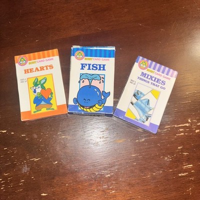 Benny Card Game Lot of 3 Vintage Card Games  Hearts, Mixies, Fish