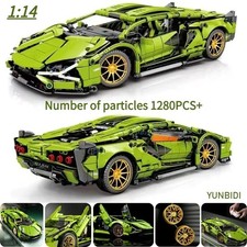 Technology Racing Car Block Model 1280PCS+ 1:14 Motion Speed Car Model Mechanica