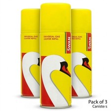 SWAN GAS LIGHTER REFILL 200ml 3x UNIVERSAL FAST DELIVERY