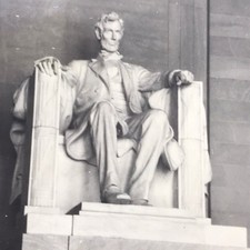 Vintage Lincoln Memorial Statue Photo Washington DC Abraham Lincoln Monument