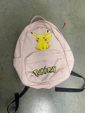 Pok mon Pikachu Backpack Girls Pink Adjustable Shoulder Straps Waterproof Bag