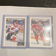 Martin Brodeur Rookie + Scott Niedermayer Rookie Upper Deck Star Rookies NHL