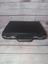 Samsonite Slim Briefcase Hard Shell Black NO Keys Vintage 