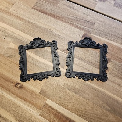 Viktorianischer Stil inspiriert schwarz verziert Lichtschalter Surround - 2 Pack Set