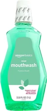 Amazon Basics Mint Mouthwash, Fresh Mint, 1.5 Liters, 50.7 Fluid Ounces, 1-Pack
