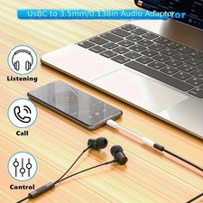 USB-C Type C to 3.5mm AUX Headphone Jack Adapter For iPhone 16/17/Android Phone