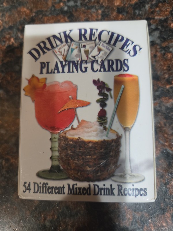 Drink Recipe Playing Cards (54 Different Mixed Drink Recipes) 2018 New 