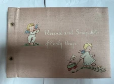 1947 Baby’s Record Book Cloth Cover Richard G. Krueger Inc. Record & Snapshots