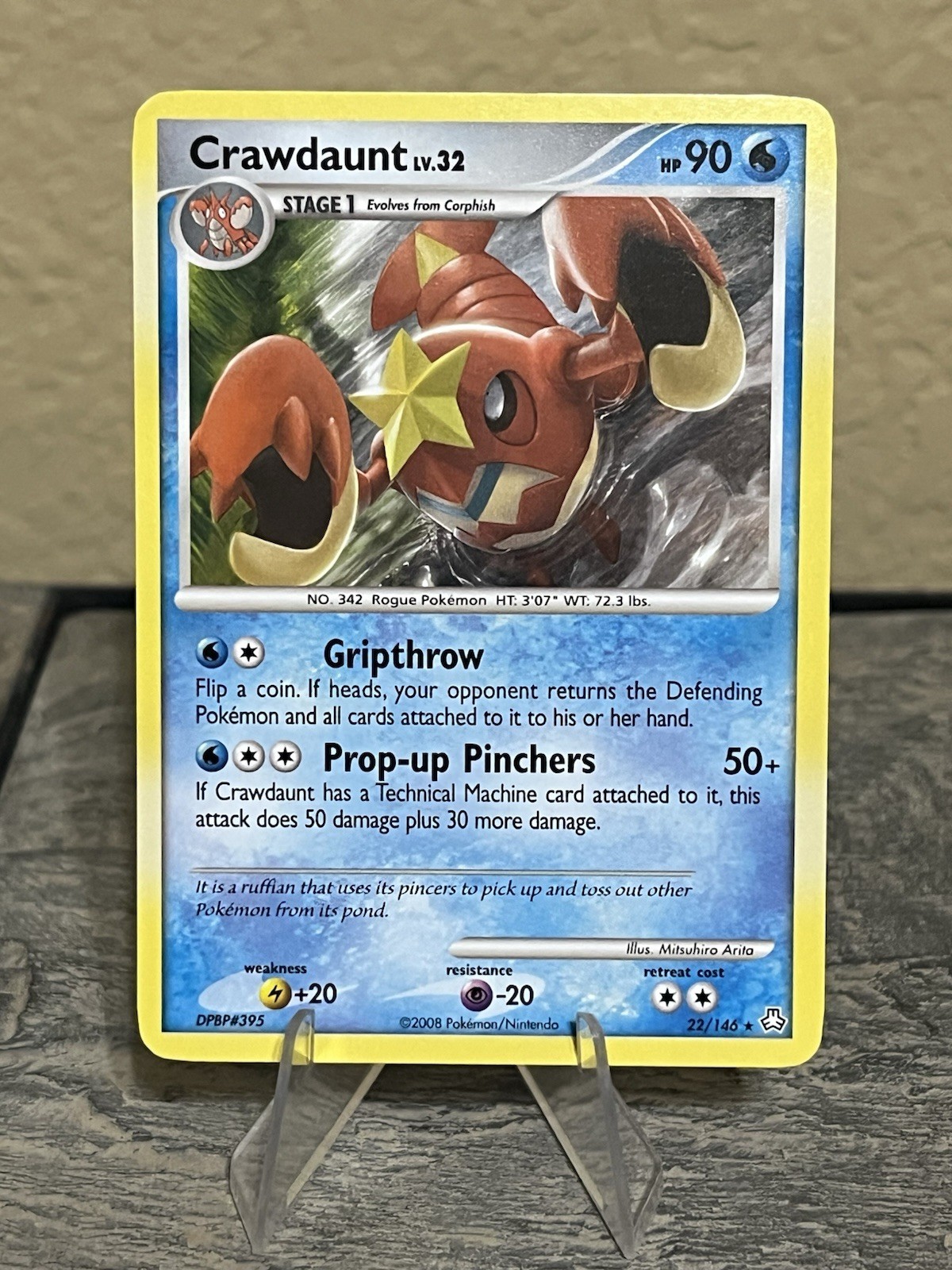 Crawdaunt 22/146 2008 Pokemon TCG Legends Awakened Regular MP