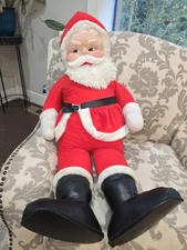 Rushton Company Santa - Vintage 40” Big - Tounge Out  Makeup Rare Large READ