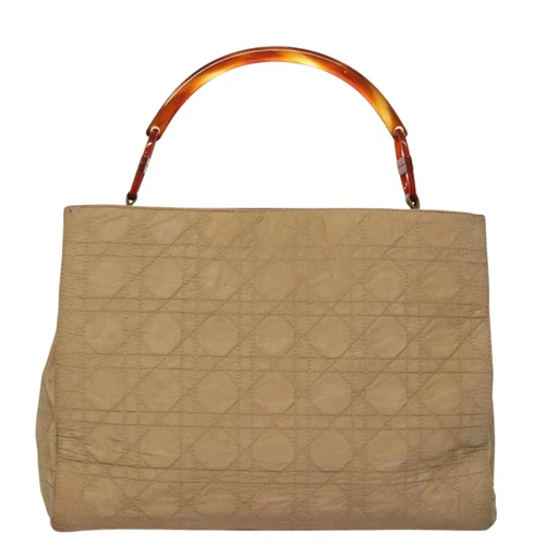 Sac fourre tout synthétique beige Dior Cannage Lady authentique