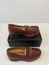 Naturalizer Desi Cappuccino Loafer Lug Heel Jold Chain 14639L3200 Brand New