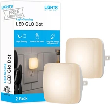 Mini Square LED Night Light, Plug-In, Dusk to Dawn Sensor, Compact, Ambient Ligh
