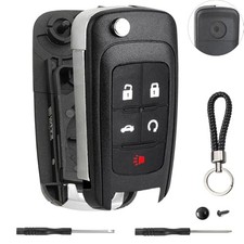 5 Button Key Fob Shell Replacement for Chevy Cruze Camaro Impala Equinox GMC