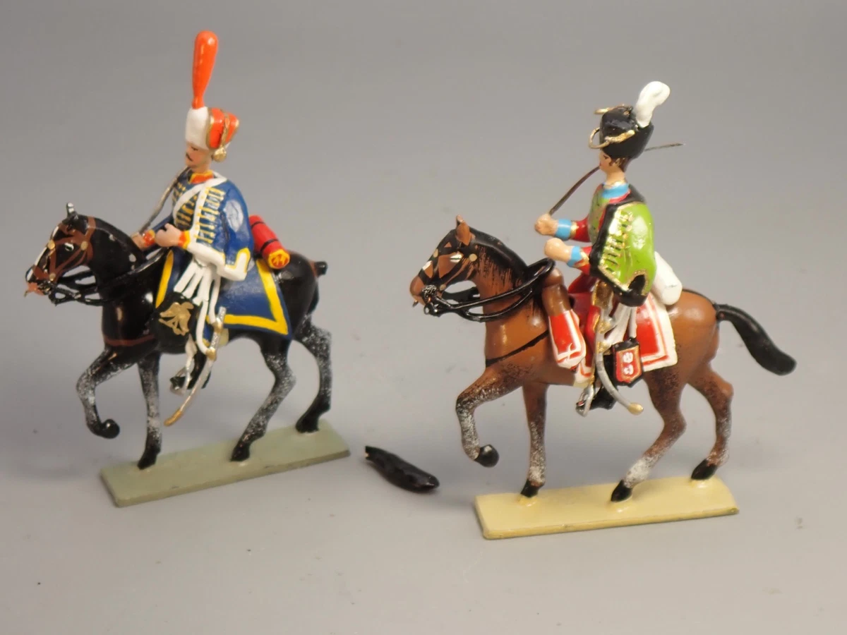 3 Cavaliers En Plomb - Jeu De Société Ancien, Pièces De Collection