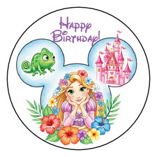 12 Custom Kids Happy Birthday Party Stickers Favors Label 2.5" Tags Princess