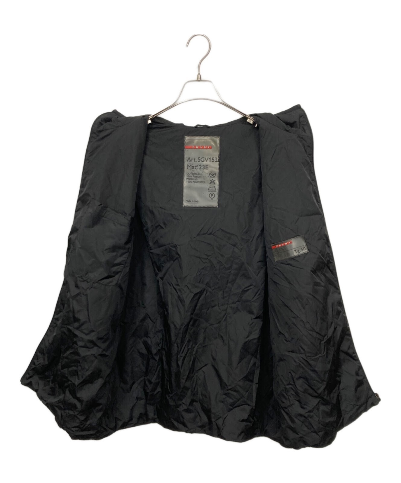 PRADA SPORTS padded nylon jacket Size: 50 Black SGV153 Men thumbnail 3