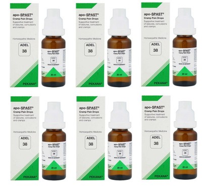   ADEL 38 Drops 20ml   Homeopathic Remedy for Spasms & Cramps   Pack of 6