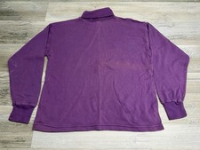 Vintage Turtleneck Shirt Long Sleeve Purple Size Large NO TAG Faded Minimalist