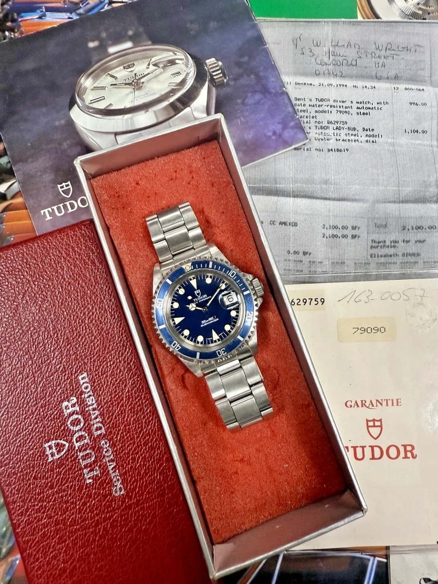 Men's Tudor Submariner 79090 Blue - Vintage 1990s - 40mm - Tudor