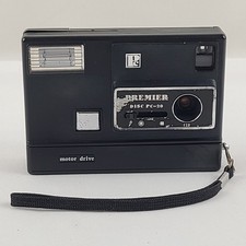 Vintage Premier PC-20 Motorized Disc Camera Point and Shoot Flash Untested