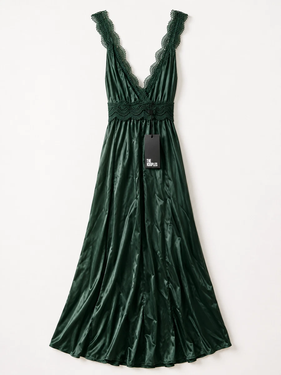the kooples antic pleated dress The Kooples Antic Pleated Midi Dress - Navy