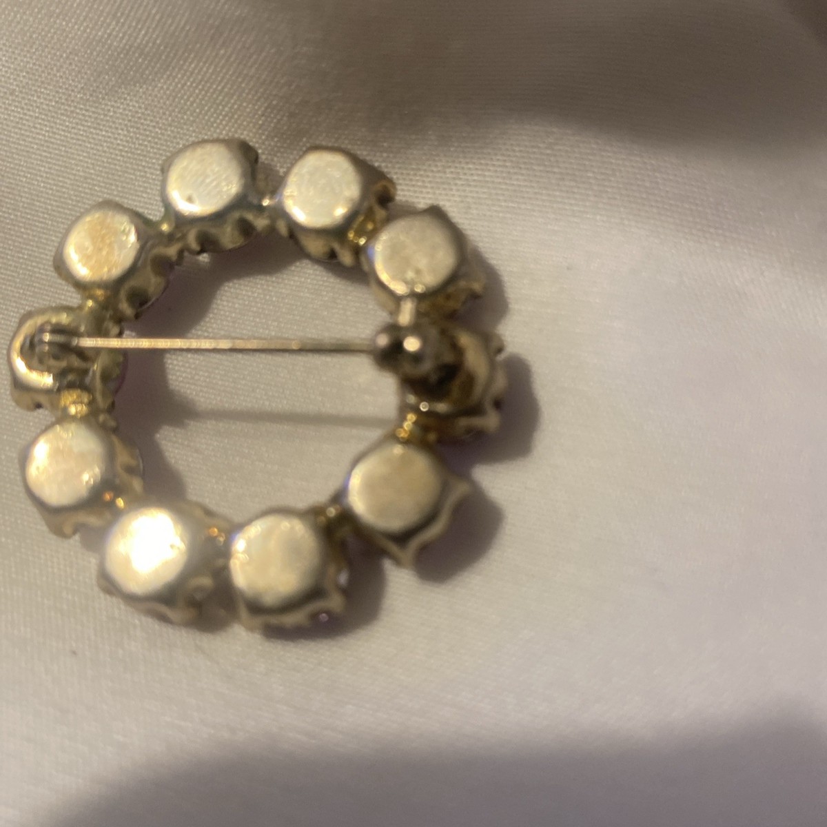 Vintage Purple Circle Pin View 2