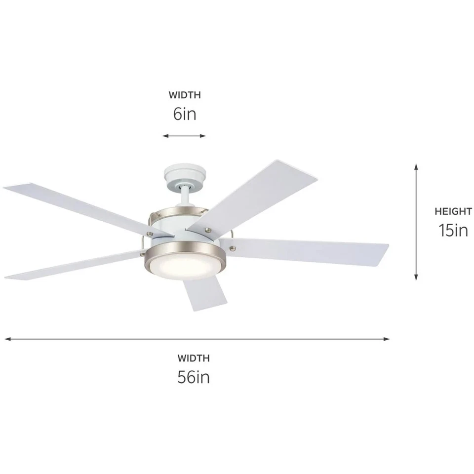 Kichler Lighting 330045WH Salvo 56 inch White Ceiling Fan - Image 2 of 4