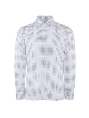 Hackett London Men's White Slim Fit Abstract Shirt Size M HM309145