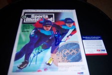 DAN JANSEN,BONNIE BLAIR PSA SIGNED SPORTS ILLUSTRATED