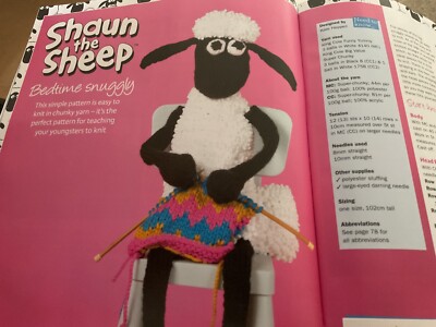 Shaun the Sheep toy knitting pattern designer top for Mum XS-5X