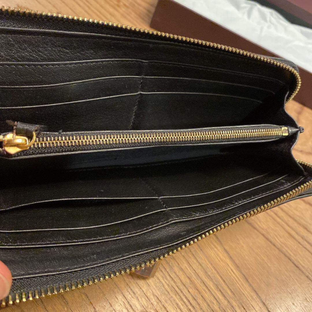 Mulberry long wallet L-shaped zipper lounge zipper black