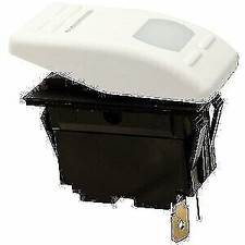 Seachoice Illuminated On/Off SPST Rocker Switch 3 Terminal White 10971