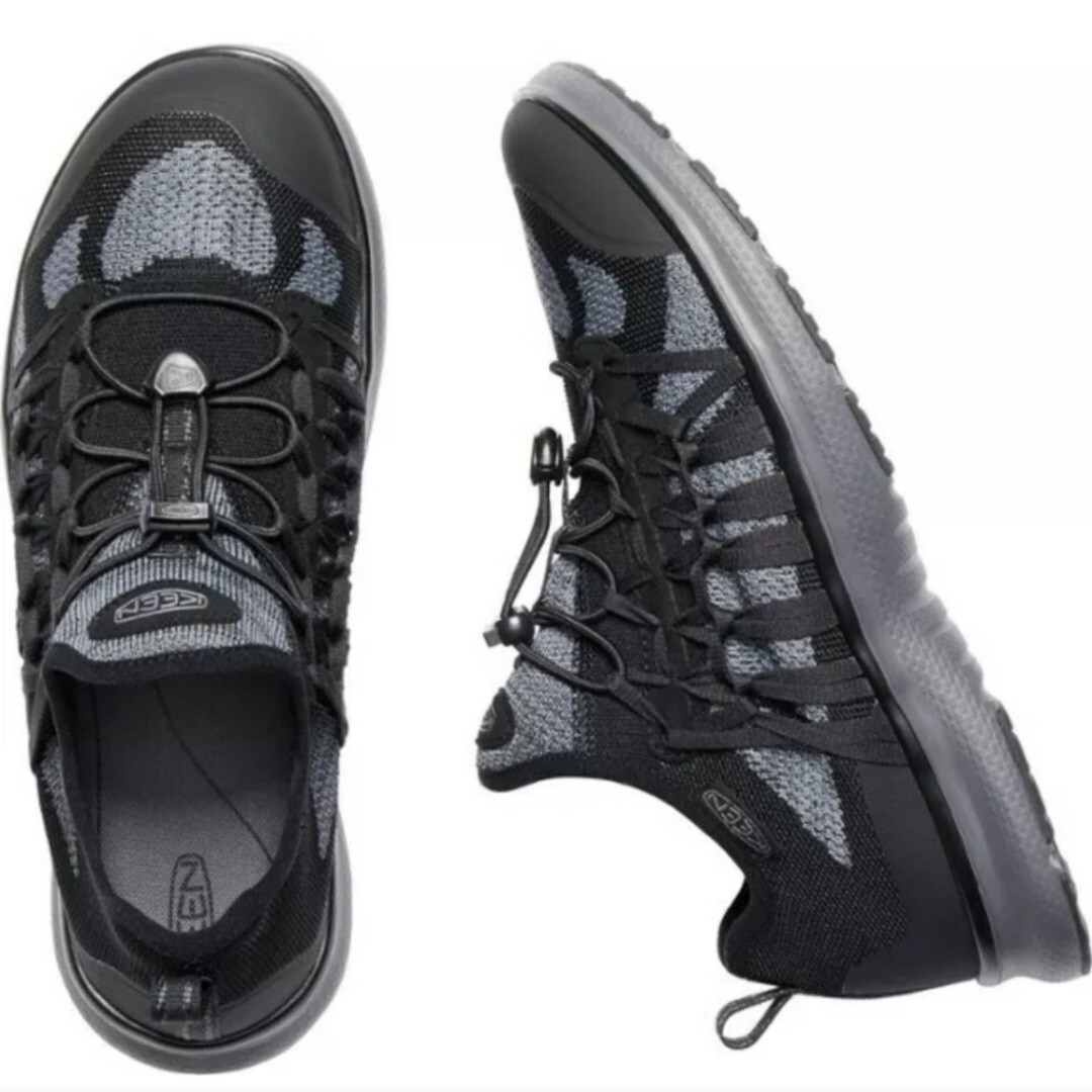 Sneakers KEEN Uneek EXO M nuove con scatola! Scarpe sandali grigio acciaio $130 taglia 8 nero acciaio