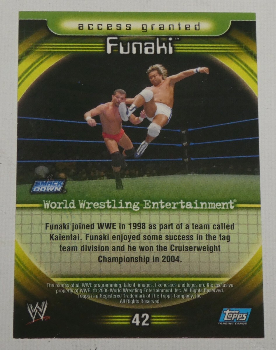 スポーツ 2008.WWE/FUNAKI Autographed Figure. 2005 WWE Jakks Pacific Adrenaline Series 11 Funaki & John Cena