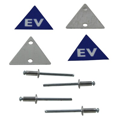 Tac Rivits ELECTRIC VEHICLE TAG NUMBER PLATE METAL TAG KIT WITH DECALS + RIVETS ...