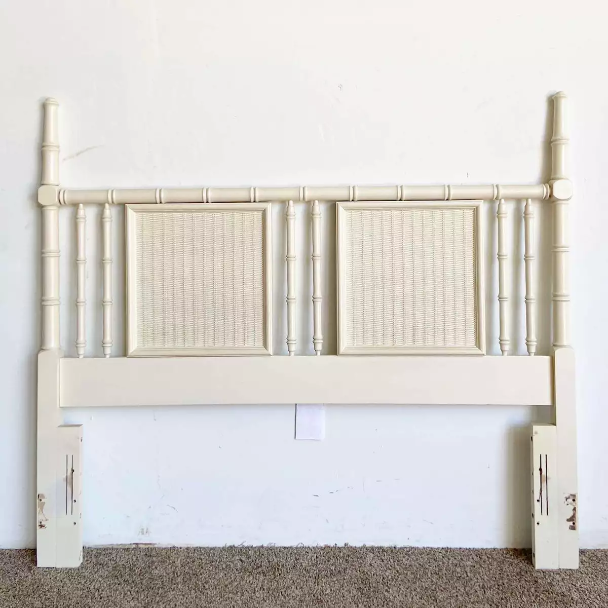 Boho Chic Off White Faux Bamboo Headboard eBay